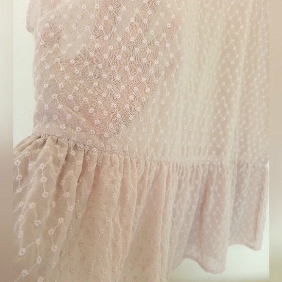 Mango Semi-sheer Blouse, size US 6 - Picture 3 of 6